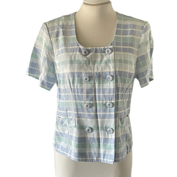 Vintage Prophecy by Sag Harbor Button Down Top Size 10 - Picture 1 of 7